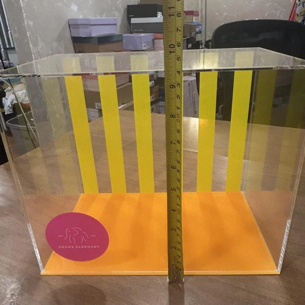Drunk Elephant Acrylic Display Box Riser Set Multi-Color Organizer Decor Storage